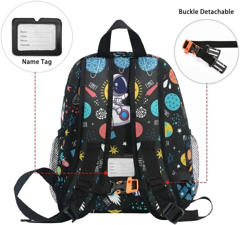 MNSRUU Kids Backpack Toddler SchoolBag Astronaut Rocket Small BookBag Galaxy Space Backpacks Mini for Preschool Kindergarten Boys Girls Age(3-6)…