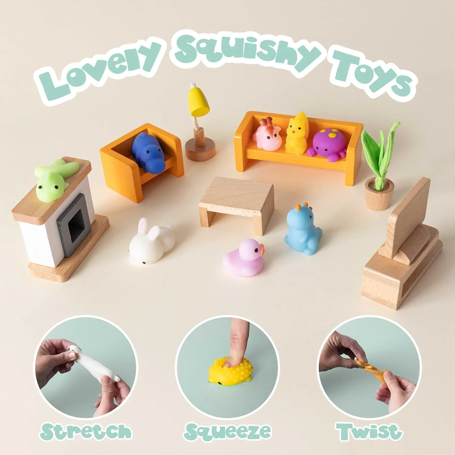 Mochi Squishy Toys Bulk for Kids Party Favors Pack 160 - BONNYCO | Goodie Bags Stuffers for Kids 3-5 4-8, Return Gifts Birthday Party | Squishy Fidget Toys, Pinata Stuffers Birthday Boys Girls Kawaii