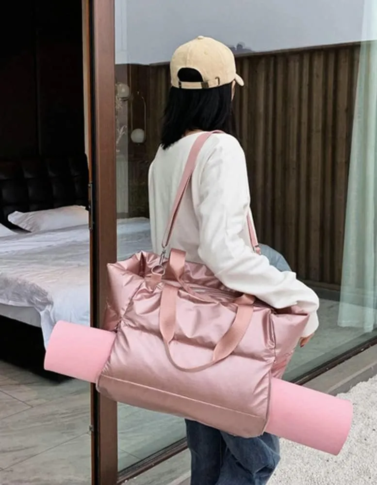 Molodo Gym Bag for Women,Travel Tote Bags Waterproof Puffer Gym Bag Duffle Bag for Yoga Sports Vacation 2024