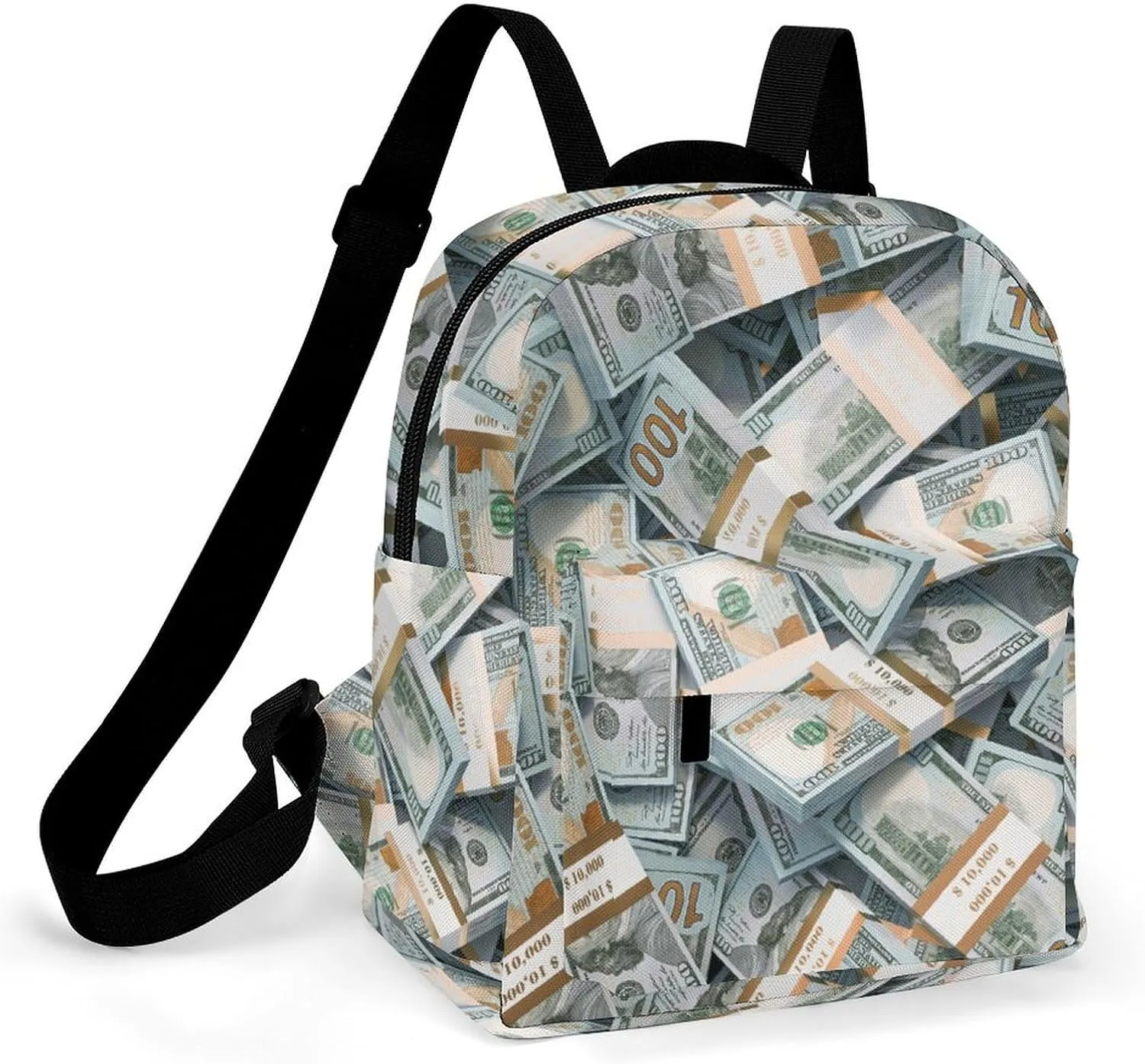 Money American Bill Dollar Casual Women's Backpack, Lightweight, Waterproof, Versatile Daily Bag