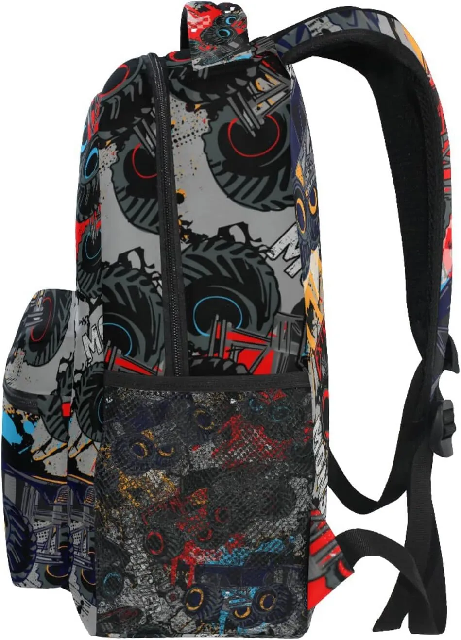 Monster Truck Car Boys Girls Kids School Backpacks Bookbag, Elementary School Bag Travel Backpack Daypack