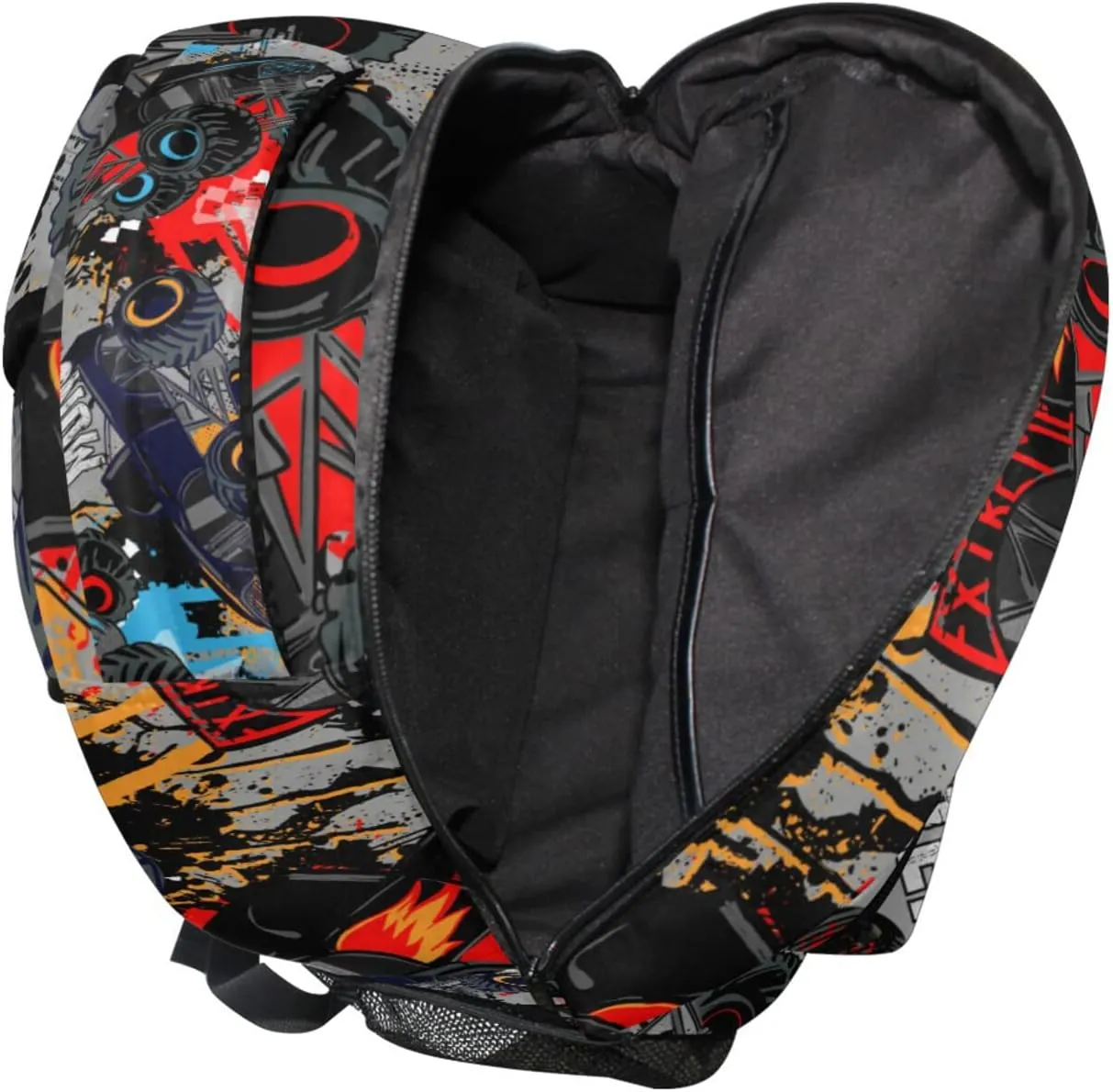 Monster Truck Car Boys Girls Kids School Backpacks Bookbag, Elementary School Bag Travel Backpack Daypack