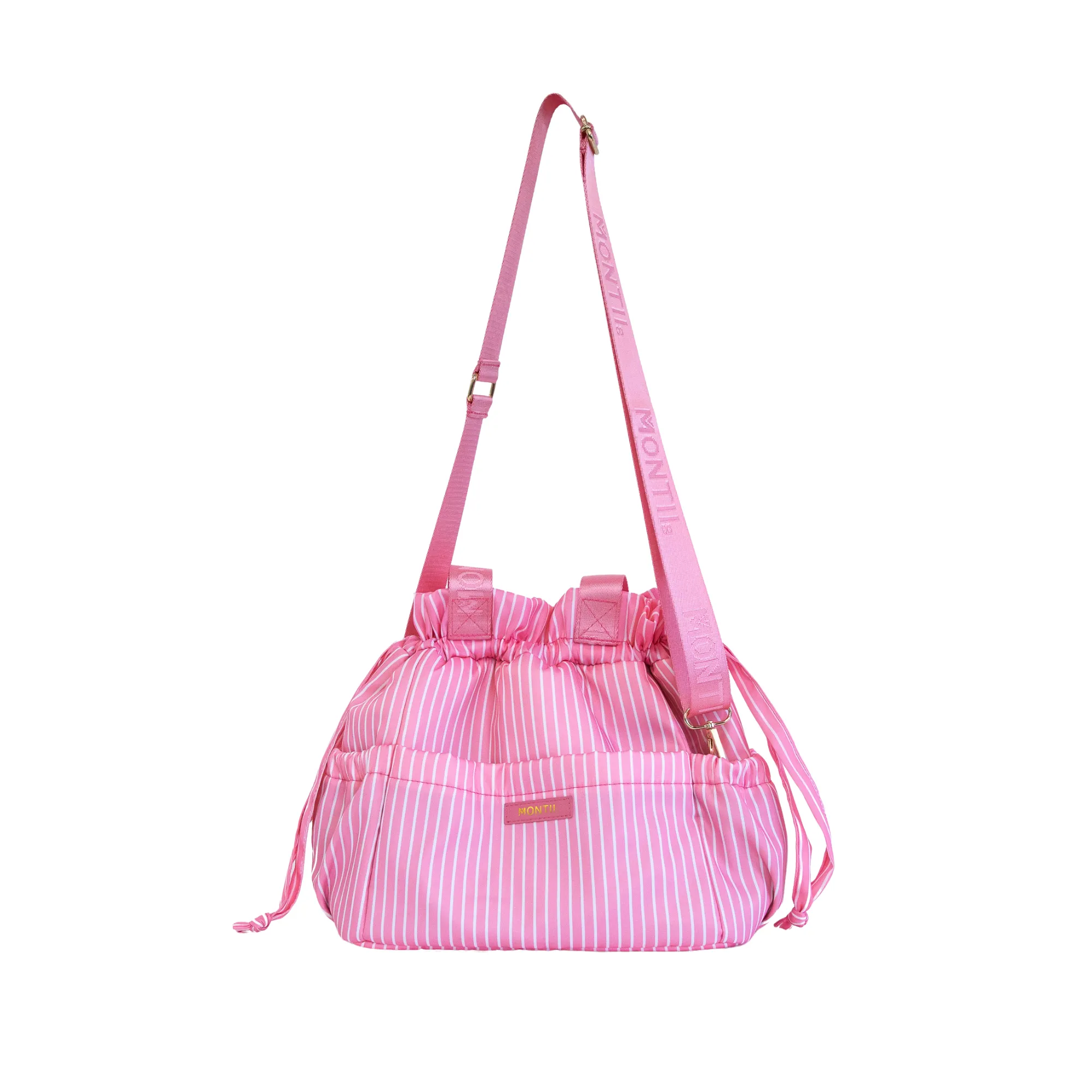 MontiiCo Insulated Lunch Tote Bag - Candy Stripe Camellia