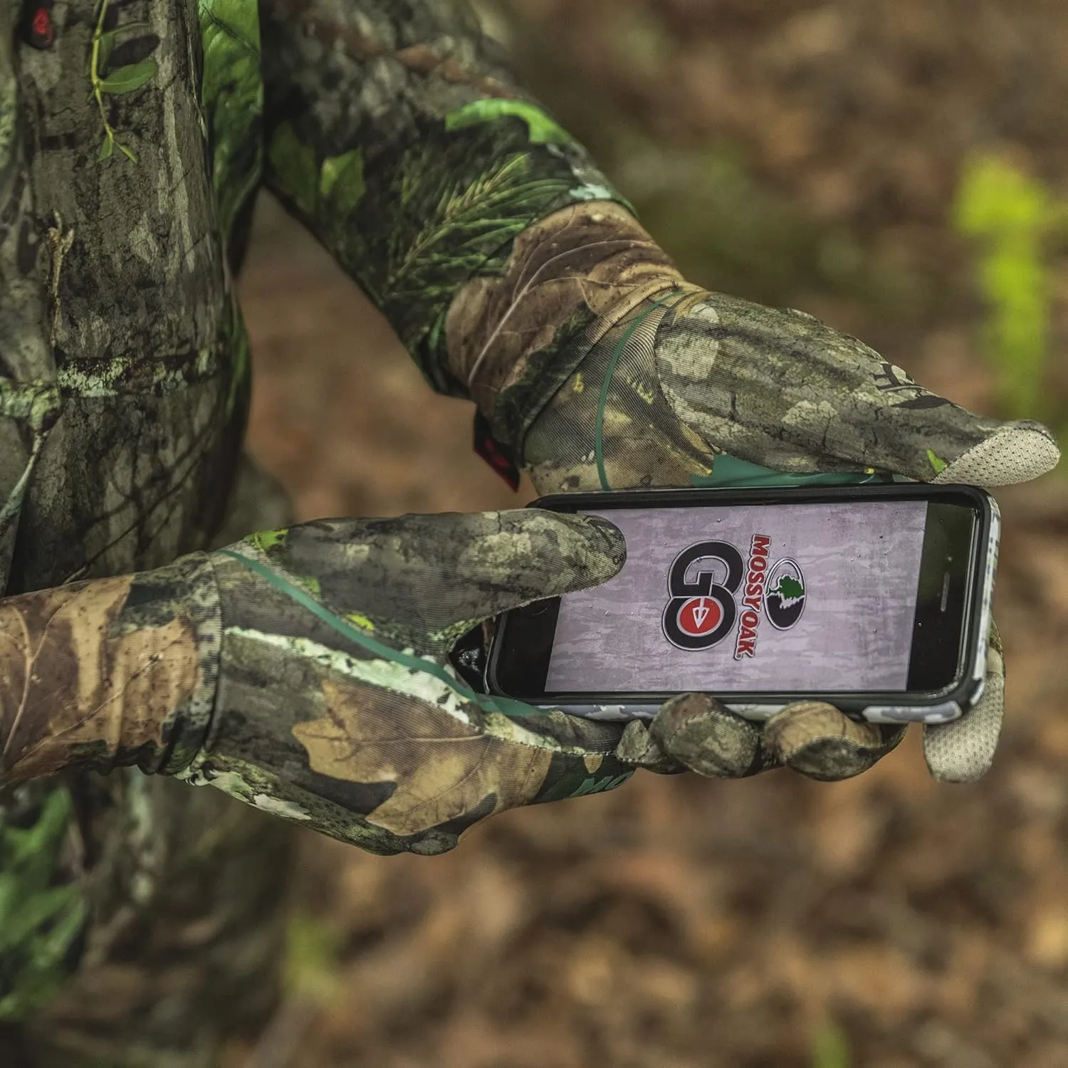 Mossy Oak Mens Lightweight Camo Hunting Gloves