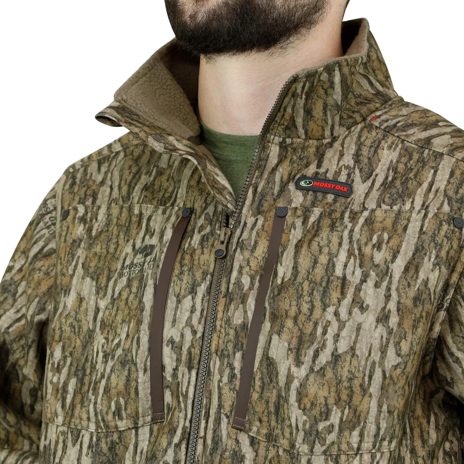 Mossy Oak Men's Sherpa Fleece Lined Camo Hunting Jacket