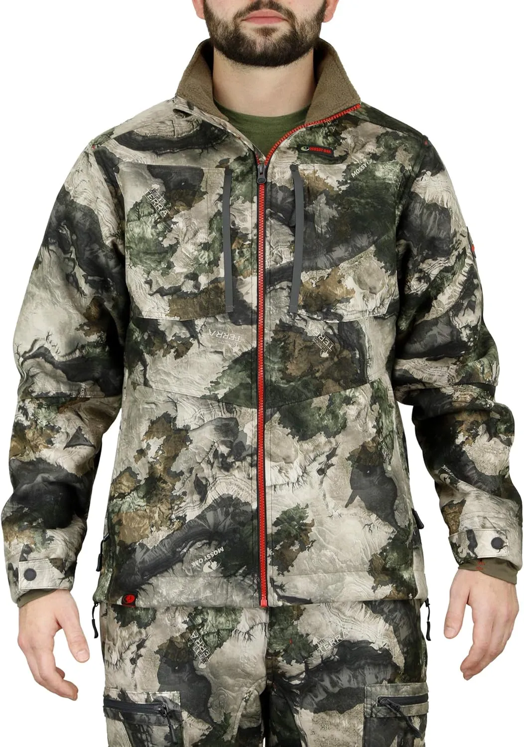 Mossy Oak Men's Sherpa Fleece Lined Camo Hunting Jacket