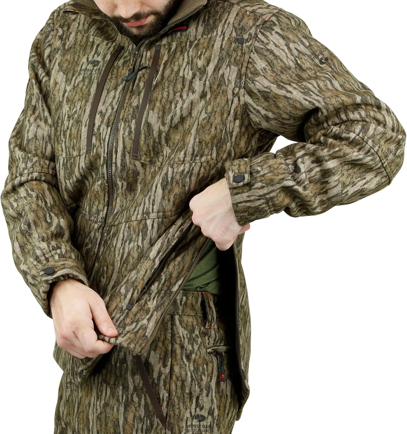 Mossy Oak Men's Sherpa Fleece Lined Camo Hunting Jacket