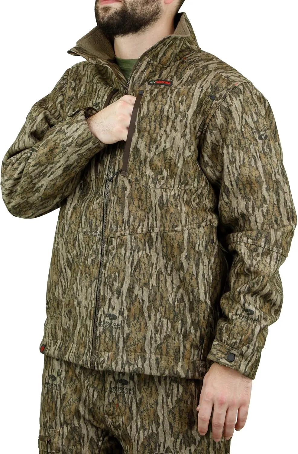 Mossy Oak Men's Sherpa Fleece Lined Camo Hunting Jacket