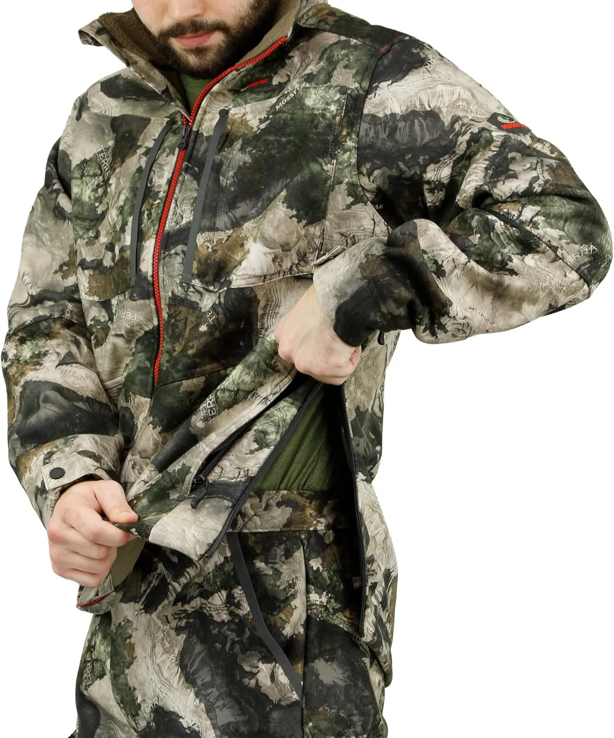 Mossy Oak Men's Sherpa Fleece Lined Camo Hunting Jacket