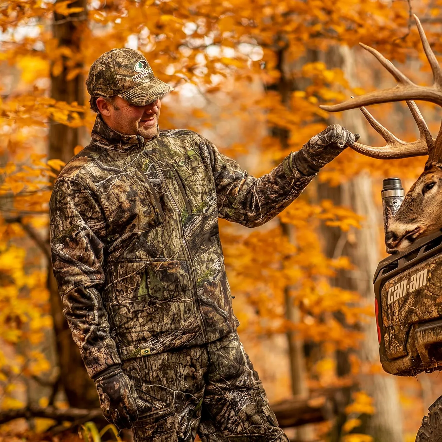 Mossy Oak Men's Sherpa Fleece Lined Camo Hunting Jacket