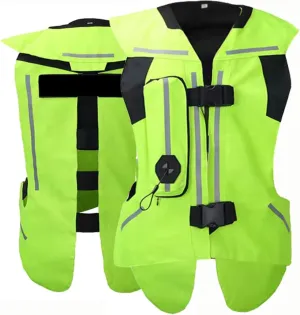 Motorcycle Airbag Vest With Reflective Tape Reusable, 0.1S Trigger Airbag Motocross Air-Bag Riding Jacket