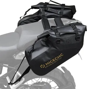 Motorcycle Saddlebags Waterproof Heat-Resistance Saddle Bags motorcycles 28 L Pannier Bag Anti-Vibration Motor Side Bag Universal Motorcycle Trunk Accessory for Adventure and Sport Bike Racks