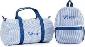 MT WORLD Kids' Personalized Backpacks & Duffel Bags Set - Overnight Bags for Girls & Boys, Includes Weekender Bag