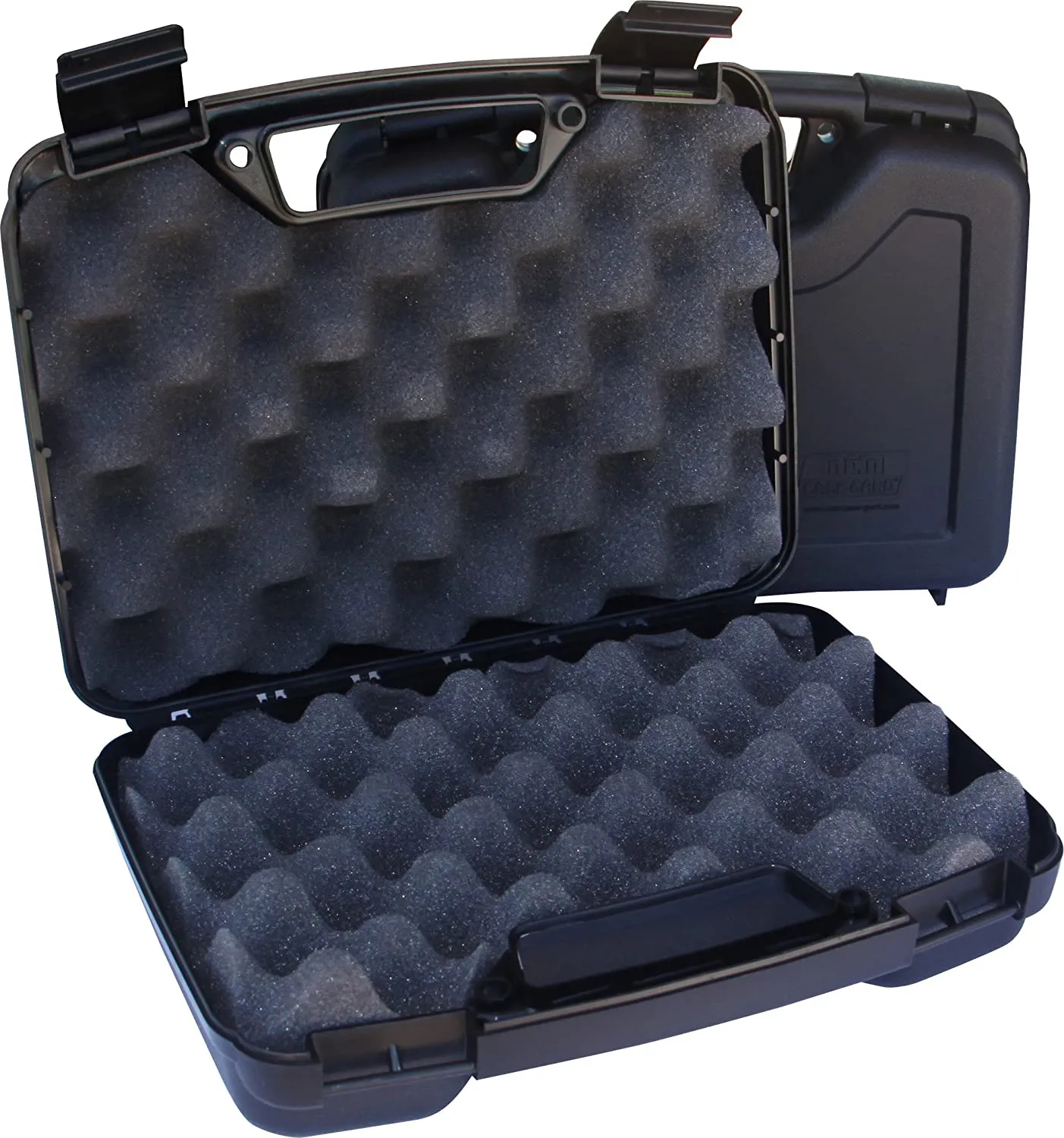 MTM 805-40 Pistol Handgun Hard Case Single up to 4" Revolver, Snap Latch, Scratch Resistant, Egg Foam, Black