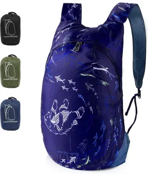 MULISOFT 28L Packable Hiking Backpack, Travel Ultralight Backpack For Men & Women, Multifunctional Camping Daypack, Water-resistant Backpack For Cycling Outdoor Sports, Blue
