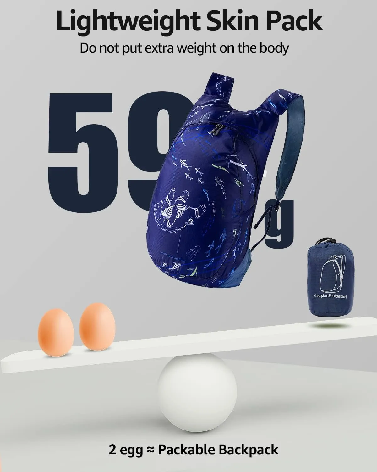 MULISOFT 28L Packable Hiking Backpack, Travel Ultralight Backpack For Men & Women, Multifunctional Camping Daypack, Water-resistant Backpack For Cycling Outdoor Sports, Blue