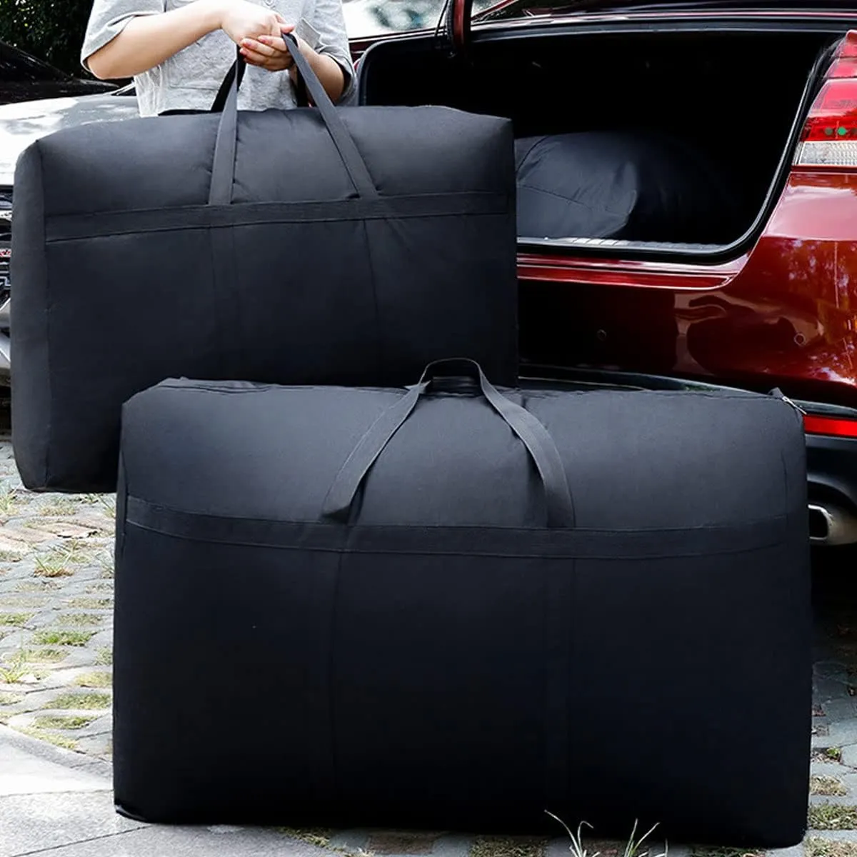 Multipurpose Extra Large Heavy Duty Storage Bags Duffle Bags for Space Saving Moving Storage (230L, Blue)