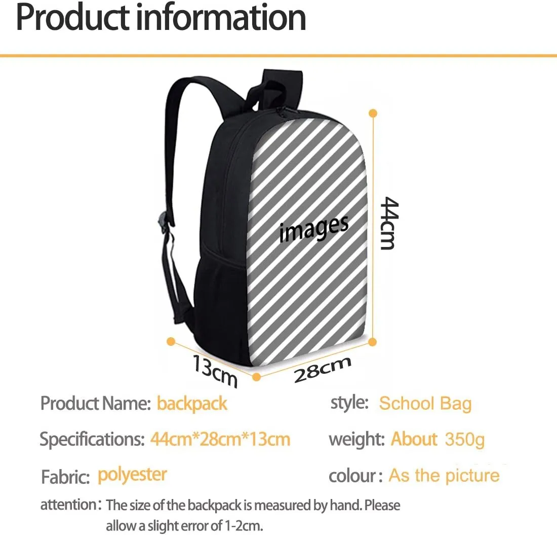 Mumeson Zipper Horse Backpack Bookbags Kids School Backpack Set and Insulated Lunch Bags with Adjustable Strip,Lightweight Small Pencase Pencil Bag 3 Pack Set