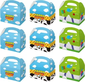 Nabenkalu Cartoon Story Party Boxes 15pcs Toy Inspired gift Goodie bags for Toy Theme Birthday Decoration Kids Boys Girls Party Supplies