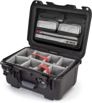 Nanuk 918 Waterproof Carry-on Hard Case with Lid Organizer and Padded Divider - Black