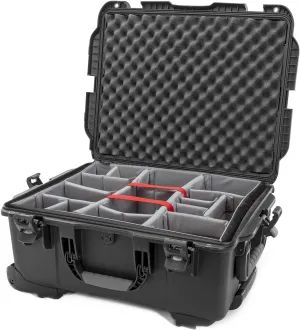 Nanuk 955 Waterproof Hard Case with Wheels and Padded Divider - Black