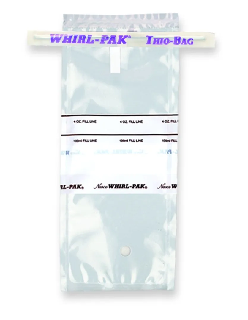 Nasco Whirl-Pak B01040WA Standard Thio Bag, 185mm L x 75mm W, 0.057mm Thickness, 100mlCapacity (Box of 100)