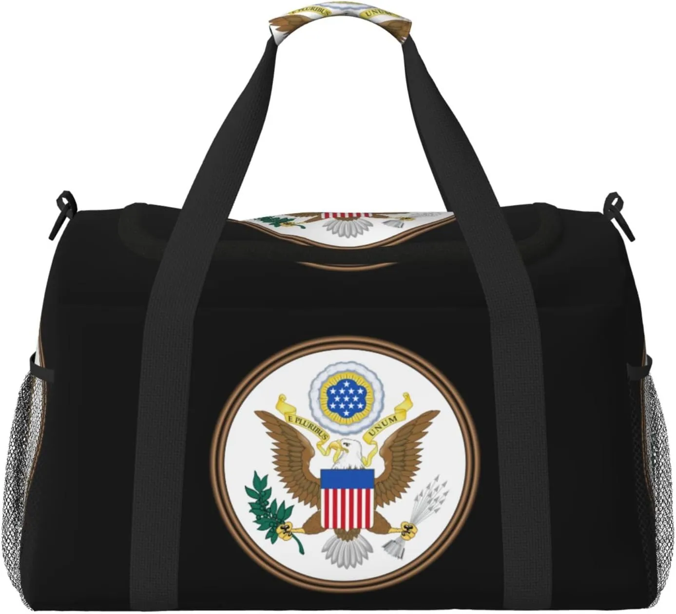 National Emblem Of United States Travel Duffel Bag Large Foldable Waterproof Overnight Bag For Beach Swim Bags Pool Sports Gym