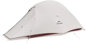 Naturehike 2024 Cloud up Pro Tent, Upgrade Ultralight Tents,1.23kg/2.7lbs,Double 1 Person Tent,for Cycle Camping,Backpacking,Hiking,Self-Standing, Construction,Easy Set up (Grey)