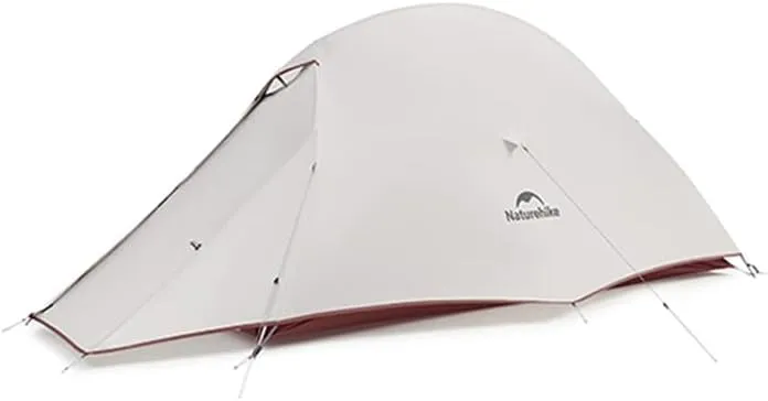 Naturehike 2024 Cloud up Pro Tent, Upgrade Ultralight Tents,1.23kg/2.7lbs,Double 1 Person Tent,for Cycle Camping,Backpacking,Hiking,Self-Standing, Construction,Easy Set up (Grey)
