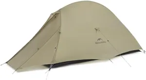 Naturehike 2024 Cloud up Pro Tent, Upgrade Ultralight Tents,1.23kg/2.7lbs,Double 1 Person Tent,for Cycle Camping,Backpacking,Hiking,Self-Standing, Construction,Easy Set up (Khaki)