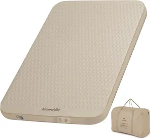 Naturehike 4.72’’ Thick Self-Inflating Sleeping Pad with Lighter Foam and Electric Pump, 45s Fast Inflatable Queen Mattress for Camping, Outdoors, Car, Home, ISPO Award Winning Processes