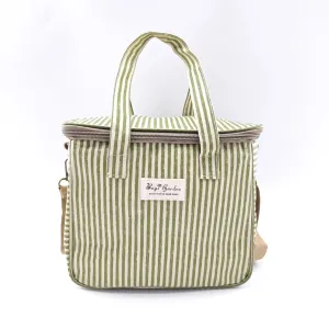 Neverita waterproof cuadrada Rayas Verde Bags Garden
