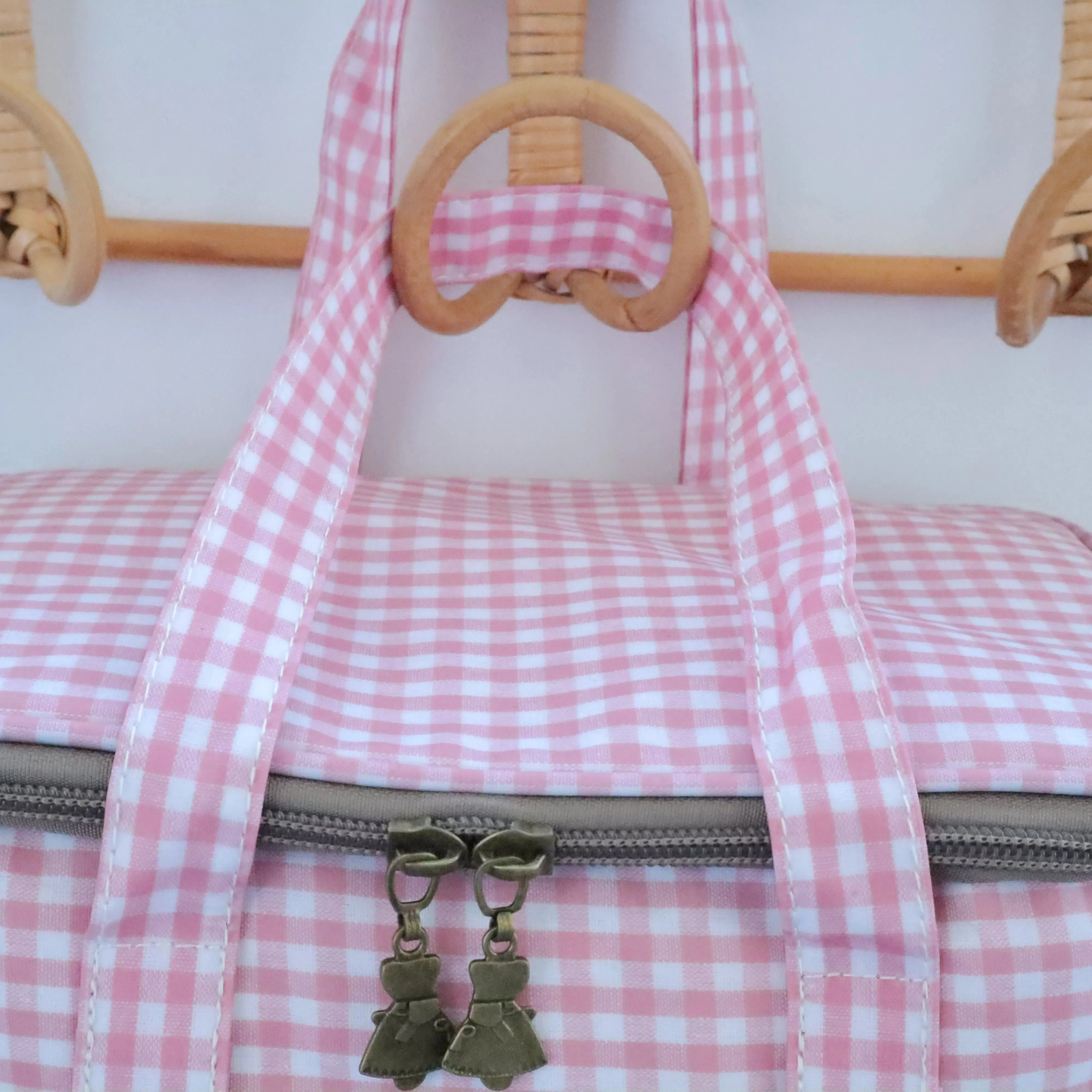 Neverita waterproof cuadrada Vichy Rosa Bags Garden