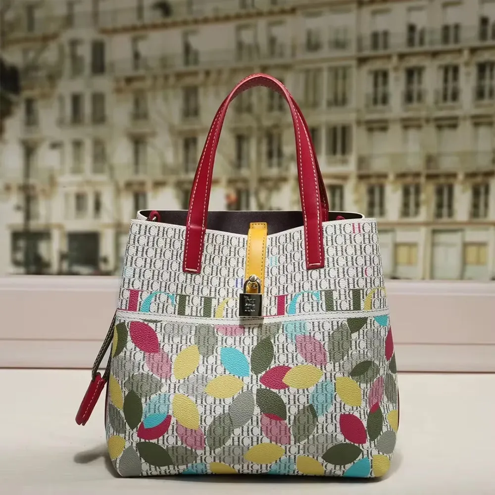New ELite Women Fashion Large Capacity Shoulder Bag Classic Retro Exquisite Print Multi Purpose