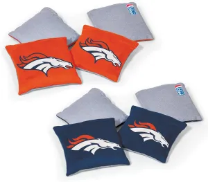 NFL Pro Football Dual Sided Bean Bags by Wild Sports, 8 Count, Premium Toss Bags for Cornhole Set - Great for Tailgates, Outdoors, Backyard