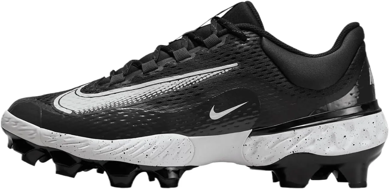 Nike Alpha Huarache Elite 4 Low MCS Men's Baseball Cleats (FD6221-003, Black/Dark Smoke Grey/White)