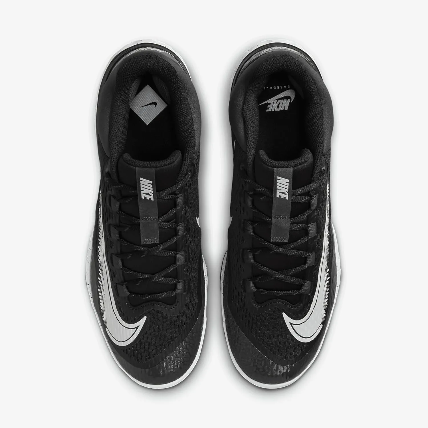 Nike Alpha Huarache Elite 4 Low MCS Men's Baseball Cleats (FD6221-003, Black/Dark Smoke Grey/White)