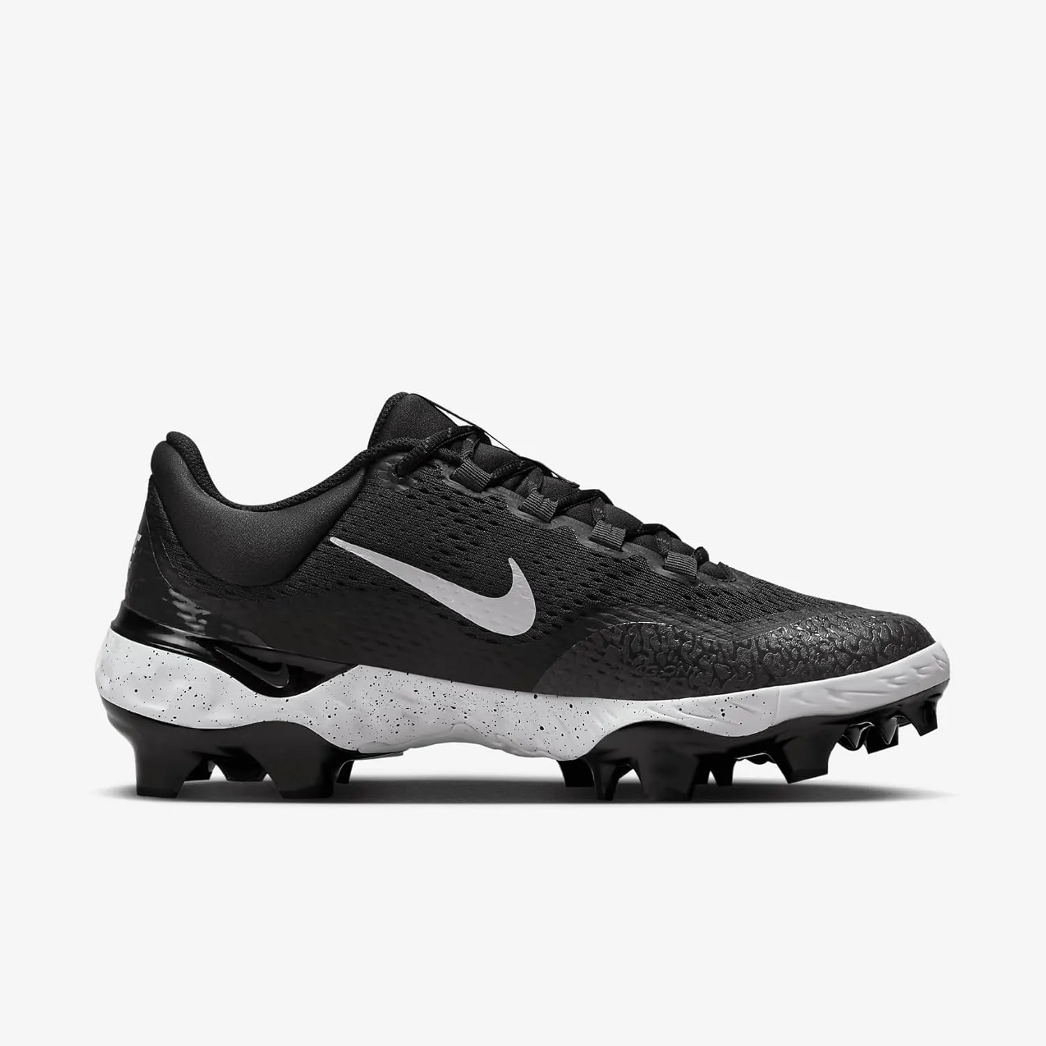 Nike Alpha Huarache Elite 4 Low MCS Men's Baseball Cleats (FD6221-003, Black/Dark Smoke Grey/White)