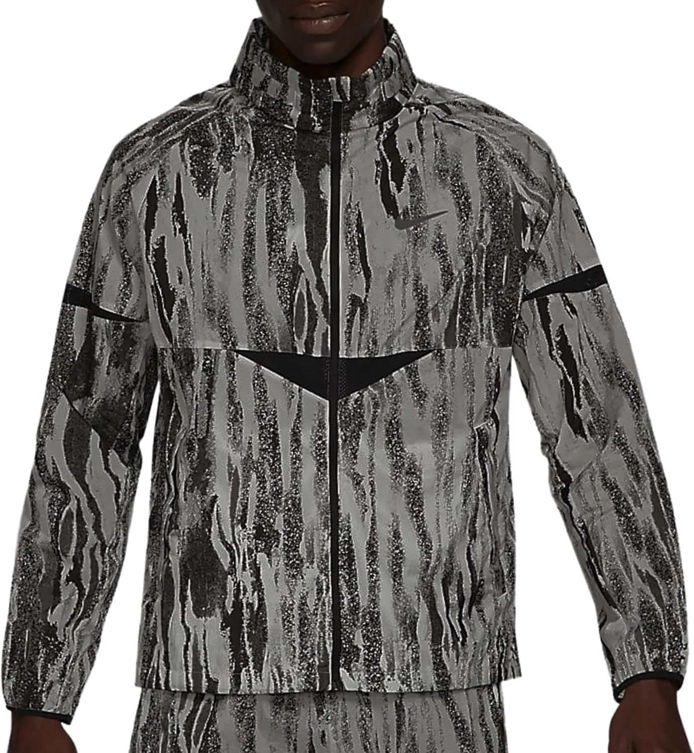 Nike Men's Windrunner Wild Run Water Repellent Hooded LIGHT Jacket (US, Alpha, X-Large, Regular, Regular, Light Smoke Grey/Black)