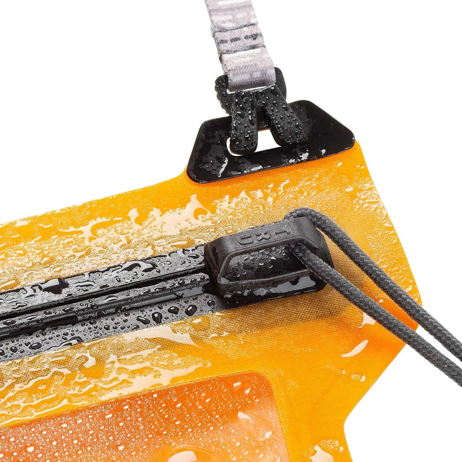 Nite Ize Runoff Waterproof Phone Pouch with Lanyard and Zipper, IP67 Universal Waterproof Case for iPhone 11/11 Pro Max/Xs Max/XR/X/8/8P Galaxy, Orange (ROPPL-19-R3)