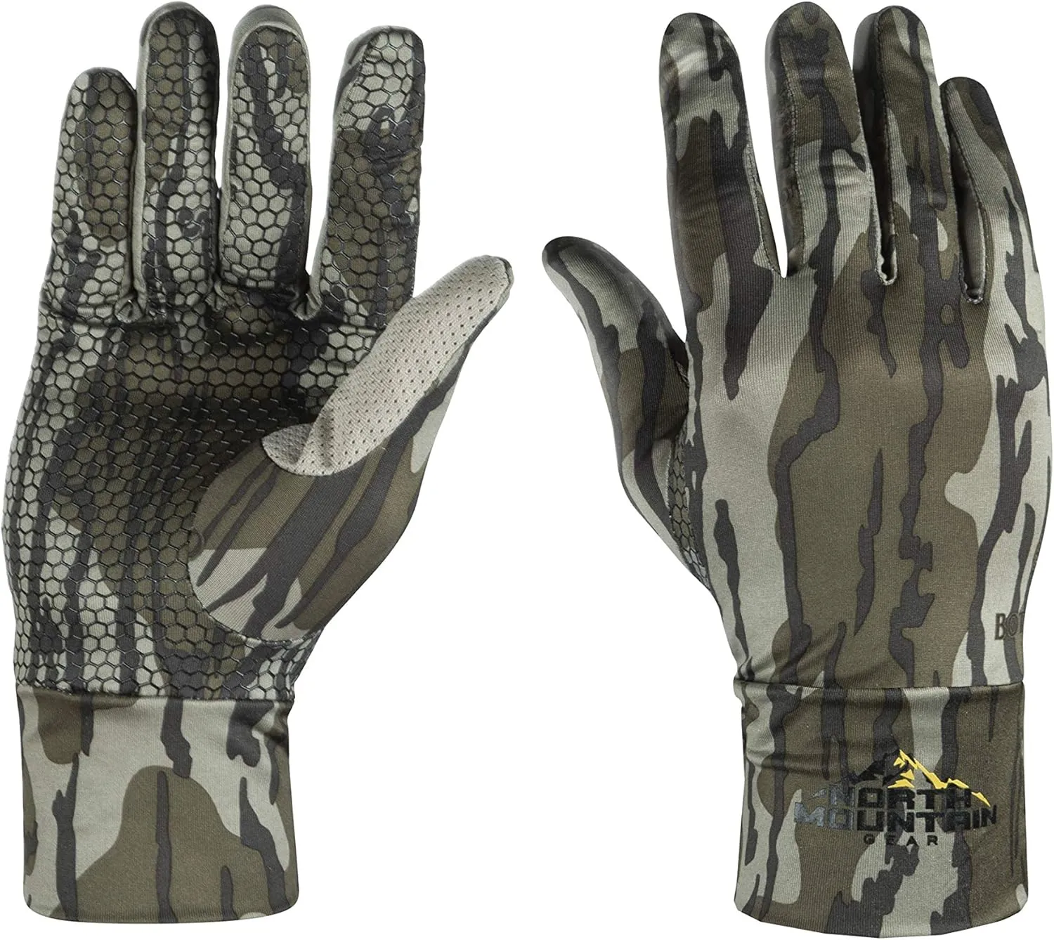 North Mountain Gear Mossy Oak Mens Lightweight Camo Hunting Gloves