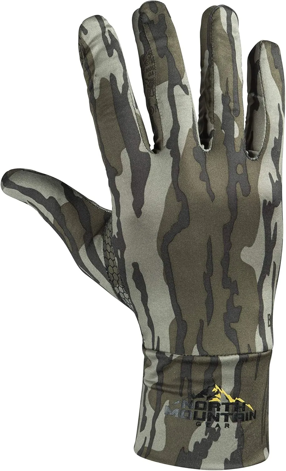 North Mountain Gear Mossy Oak Mens Lightweight Camo Hunting Gloves