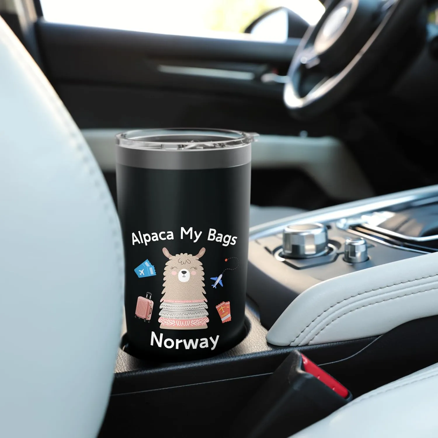 Norway Vacation Alpaca My Bags Norway Stainless Steel Insulated Tumbler