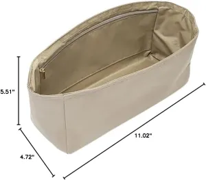 Nylon Purse Organizer for Hermes Garden Party 30 Inserts with a Zipper Closer Waterproof Bag in Bag Shapers