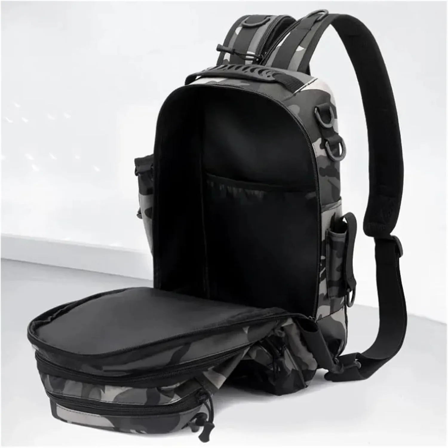 Nylon Waterproof Outdoor Sports Camping Hiking Trekking Fishing Hunting Backpack(F)