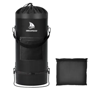 Obcursco Boat Trash Can,100% Leakproof 900D Portable Garbage Bag Pontoon Fishing Boat Accessories Marine RV or Camping 9-12 Gallon Capacity