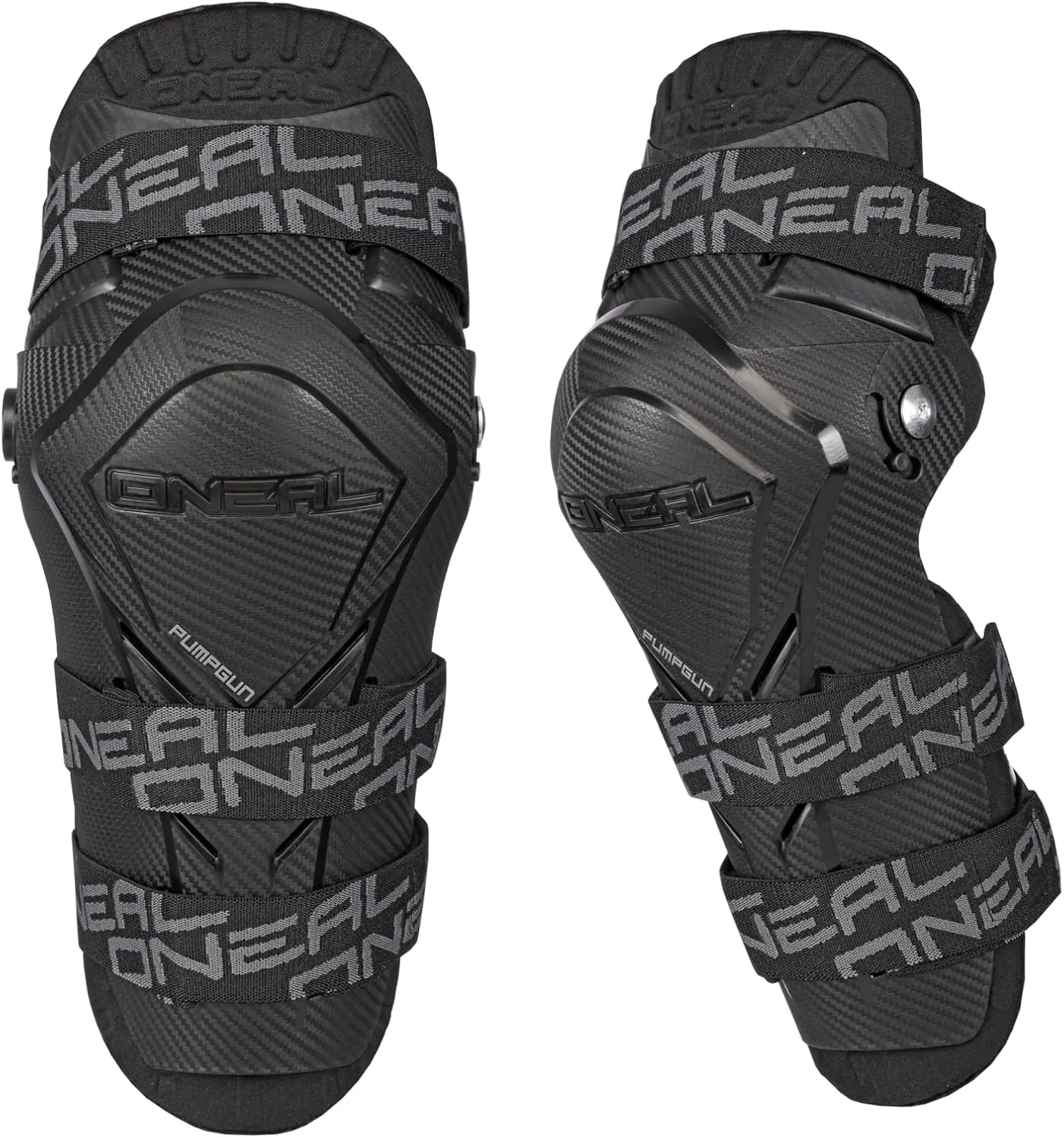 O'NEAL Mens Pump gun Mx Knee Guard Carbon Look(Black, One Size)