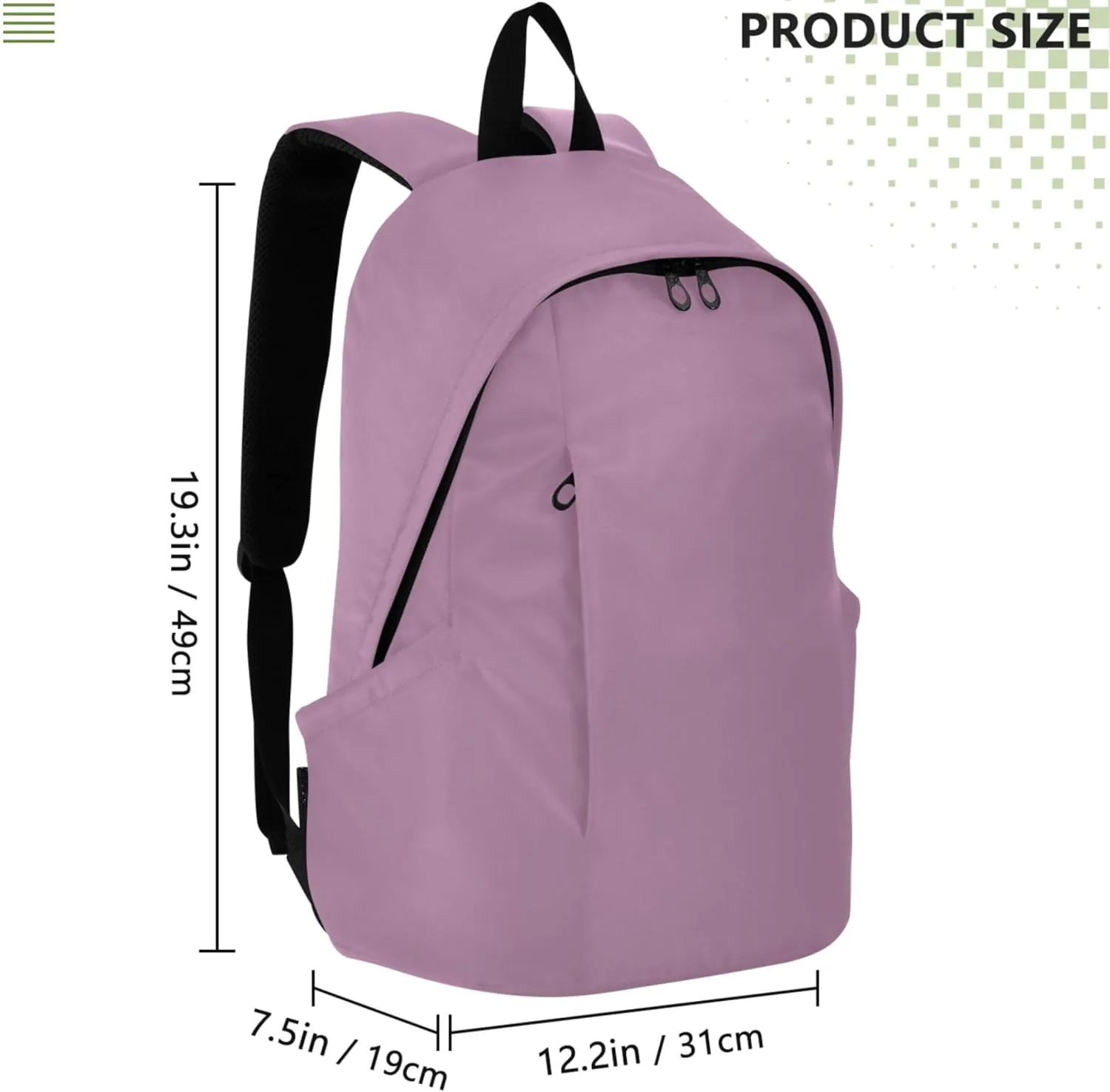 Opera Mauve Purple Cute Backpacks for Woman Daypack Custom Back to School Bookbag