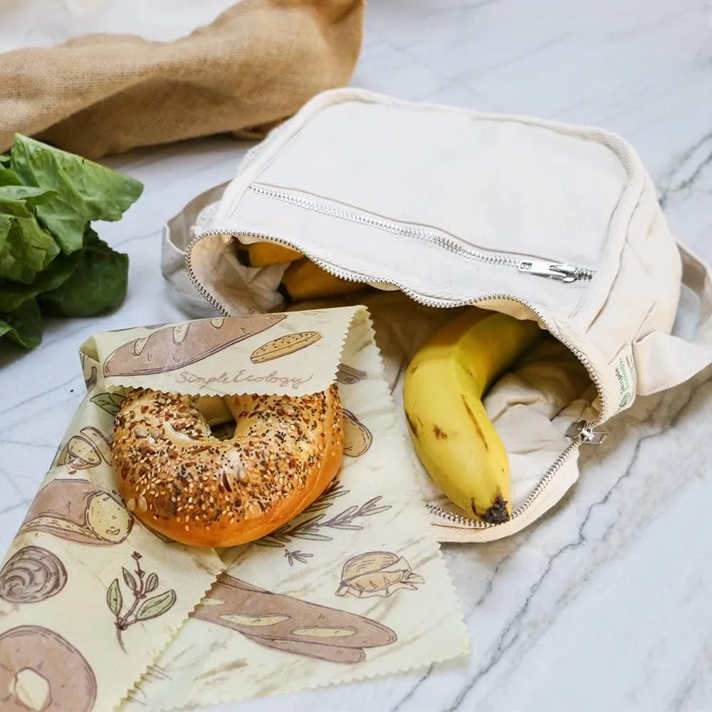 Organic Cotton Insulated Lunch Bag - Black