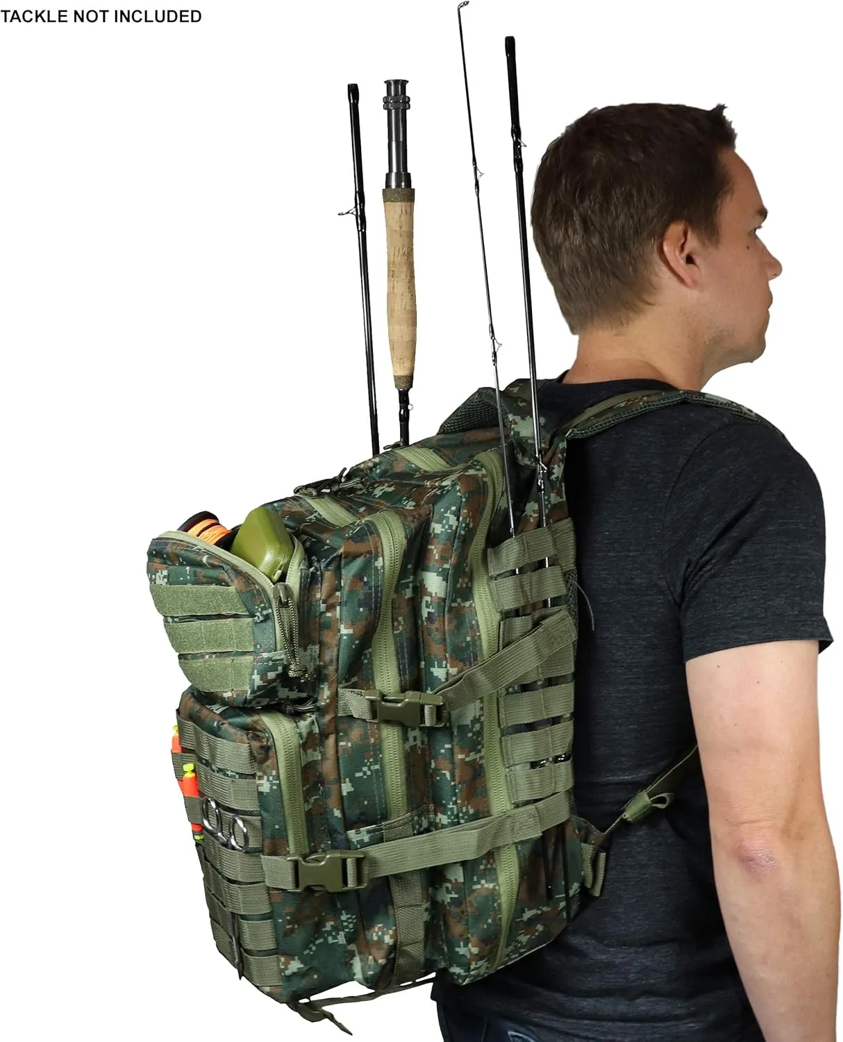 Osage River Fishing Backpack Tackle and Rod Storage - Camo